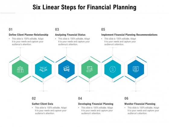 Six Linear Steps For Financial Planning Ppt PowerPoint Presentation Gallery Grid PDF Six Linear Steps For Financial Planning Ppt PowerPoint Presentation Gallery Grid PDF