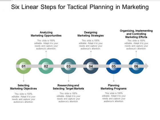 Six Linear Steps For Tactical Planning In Marketing Ppt PowerPoint Presentation Professional Information Six Linear Steps For Tactical Planning In Marketing Ppt PowerPoint Presentation Professional Information