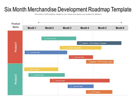 Six Month Merchandise Development Roadmap Template Summary Six Month Merchandise Development Roadmap Template Summary