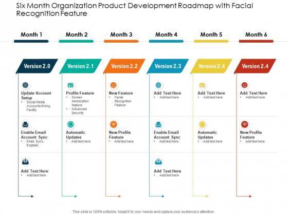 Six Month Organization Product Development Roadmap With Facial Recognition Feature Ideas Six Month Organization Product Development Roadmap With Facial Recognition Feature Ideas