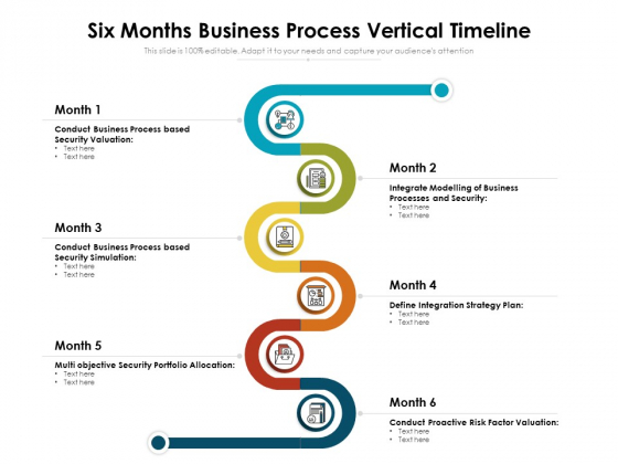 Six Months Business Process Vertical Timeline Ppt Model Design Inspiration PDF