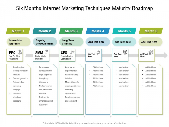 Six Months Internet Marketing Techniques Maturity Roadmap Background Six Months Internet Marketing Techniques Maturity Roadmap Background