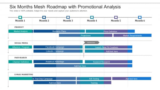 Six Months Mesh Roadmap With Promotional Analysis Ideas Six Months Mesh Roadmap With Promotional Analysis Ideas