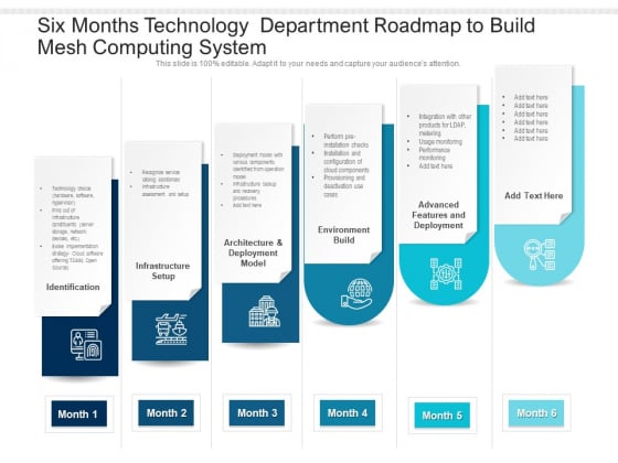 Six Months Technology Department Roadmap To Build Mesh Computing System Information Six Months Technology Department Roadmap To Build Mesh Computing System Information