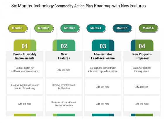 Six Months Technology Product Strategy Roadmap With New Features Sample Six Months Technology Product Strategy Roadmap With New Features Sample