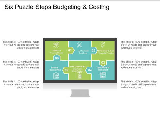 Six Puzzle Steps Budgeting And Costing Ppt PowerPoint Presentation Inspiration Graphic Tips Six Puzzle Steps Budgeting And Costing Ppt PowerPoint Presentation Inspiration Graphic Tips