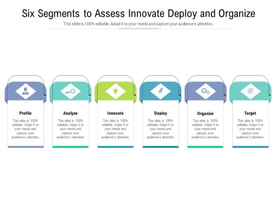 Six Segments To Assess Innovate Deploy And Organize Ppt PowerPoint Presentation Gallery Backgrounds PDF Six Segments To Assess Innovate Deploy And Organize Ppt PowerPoint Presentation Gallery Backgrounds PDF