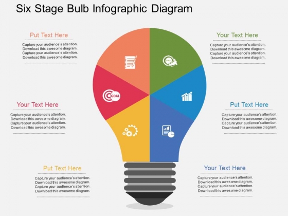 Six Stage Bulb Infographic Diagram Powerpoint Templates Six Stage Bulb Infographic Diagram Powerpoint Templates