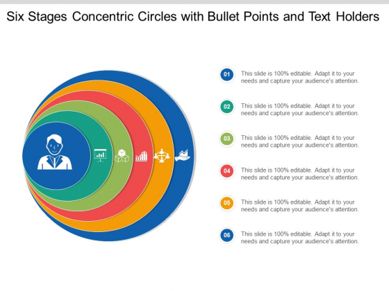 Six Stages Concentric Circles With Bullet Points And Text Holders Ppt Powerpoint Presentation Layouts Example Introduction Six Stages Concentric Circles With Bullet Points And Text Holders Ppt Powerpoint Presentation Layouts Example Introduction