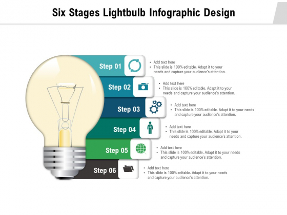 Six Stages Lightbulb Infographic Design Ppt PowerPoint Presentation Topics PDF Six Stages Lightbulb Infographic Design Ppt PowerPoint Presentation Topics PDF