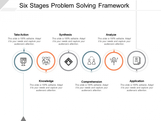 Six Stages Problem Solving Framework Ppt PowerPoint Presentation Model Information