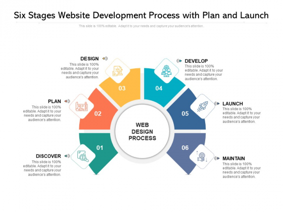 Six Stages Website Development Process With Plan And Launch Ppt PowerPoint Presentation Styles Microsoft PDF Six Stages Website Development Process With Plan And Launch Ppt PowerPoint Presentation Styles Microsoft PDF
