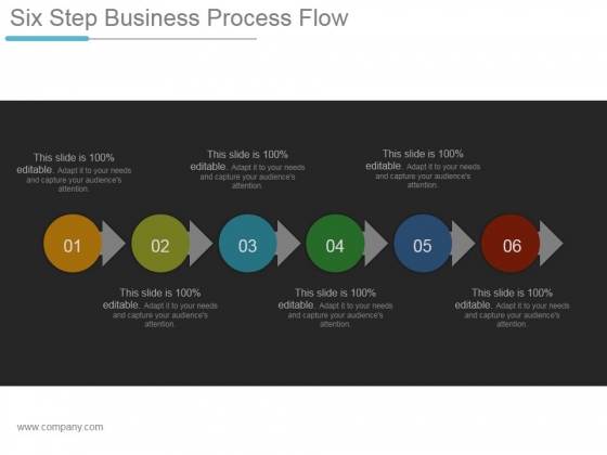 Six Step Business Process Flow Ppt PowerPoint Presentation Portfolio