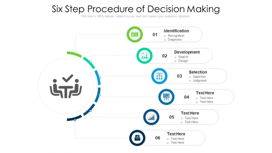 Six Step Procedure Of Decision Making Ppt PowerPoint Presentation File Example File PDF Six Step Procedure Of Decision Making Ppt PowerPoint Presentation File Example File PDF