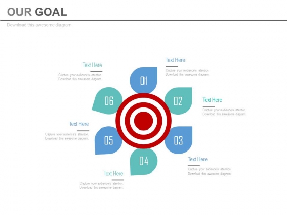 Six Steps Around Target Board Powerpoint Slides Six Steps Around Target Board Powerpoint Slides