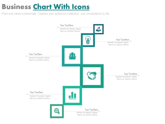 Six Steps Business Chart With Icons Powerpoint Template