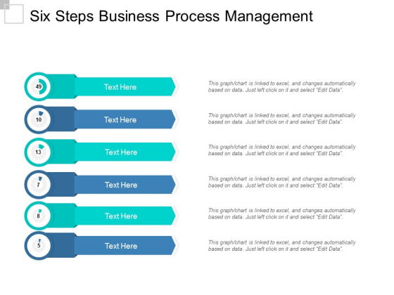 Six Steps Business Process Management Ppt Powerpoint Presentation Slides Template