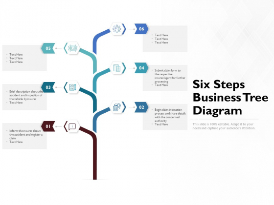 Six Steps Business Tree Diagram Ppt PowerPoint Presentation Ideas ...