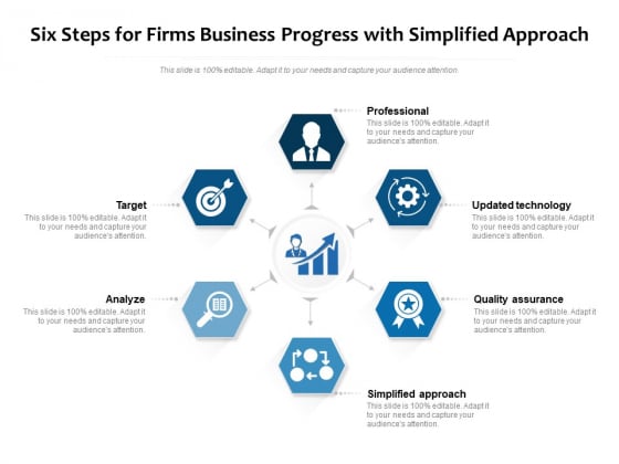 Six Steps For Firms Business Progress With Simplified Approach Ppt PowerPoint Presentation Gallery Slideshow PDF Six Steps For Firms Business Progress With Simplified Approach Ppt PowerPoint Presentation Gallery Slideshow PDF