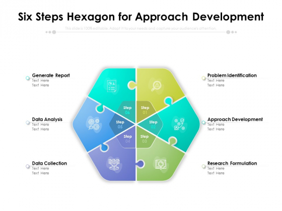 six steps hexagon for approach development ppt powerpoint presentation pictures graphics tutorials pdf six steps hexagon for approach development ppt powerpoint presentation pictures graphics tutorials pdf