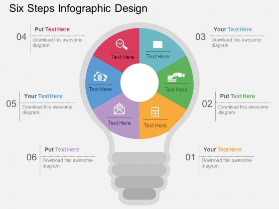Six Steps Infographic Design Powerpoint Template Six Steps Infographic Design Powerpoint Template
