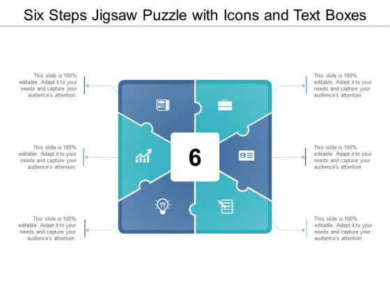 Six Steps Jigsaw Puzzle With Icons And Text Boxes Ppt Powerpoint Presentation Professional Influencers Six Steps Jigsaw Puzzle With Icons And Text Boxes Ppt Powerpoint Presentation Professional Influencers