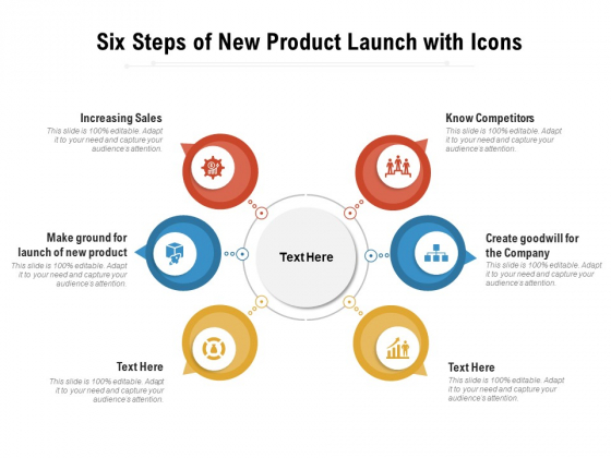 Six Steps Of New Product Launch With Icons Ppt Infographics Background Images PDF