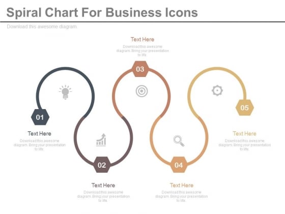 Six Steps Spiral Chart With Business Icons Powerpoint Template Six Steps Spiral Chart With Business Icons Powerpoint Template