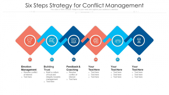 Six Steps Strategy For Conflict Management Ppt PowerPoint Presentation Gallery Microsoft PDF Six Steps Strategy For Conflict Management Ppt PowerPoint Presentation Gallery Microsoft PDF