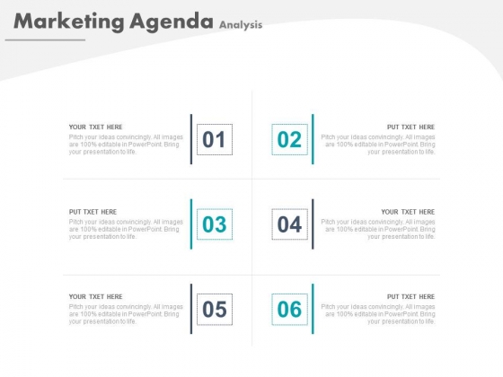 Six Steps To Focus On Agenda Powerpoint Slides Six Steps To Focus On Agenda Powerpoint Slides