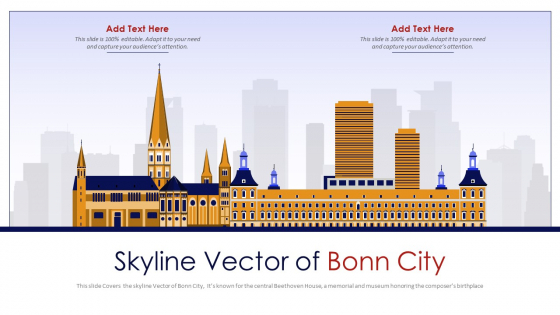 Skyline Vector Of Bonn City PowerPoint Presentation PPT Template PDF