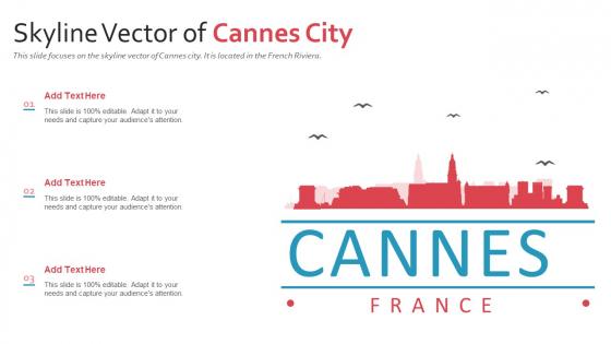 Skyline Vector Of Cannes City PowerPoint Presentation Ppt Template PDF