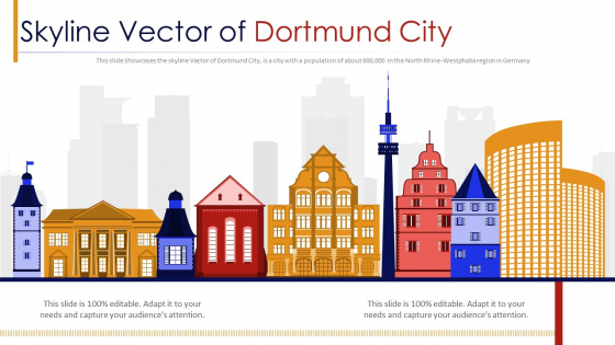 Skyline Vector Of Dortmund City PowerPoint Presentation PPT Template PDF
