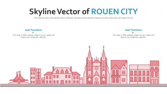 Skyline Vector Of Rouen City PowerPoint Presentation Ppt Template PDF