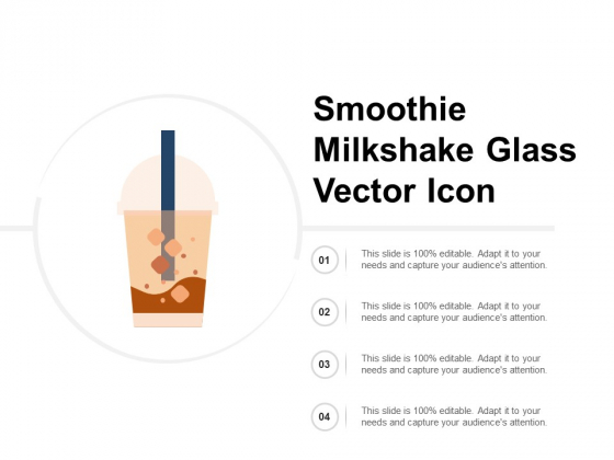 Smoothie Milkshake Glass Vector Icon Ppt PowerPoint Presentation Outline Display