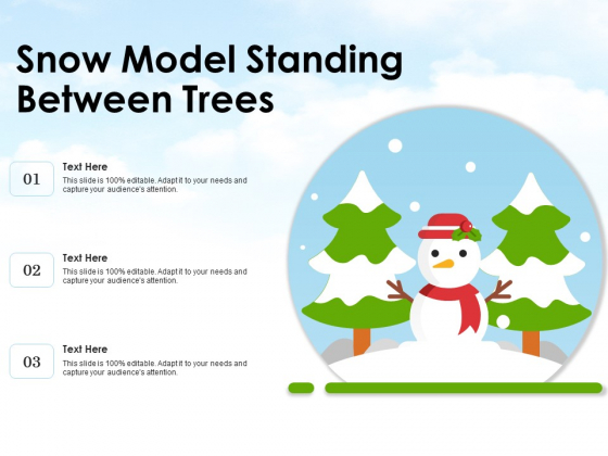 Snow Model Standing Between Trees Ppt PowerPoint Presentation Styles Background Designs PDF
