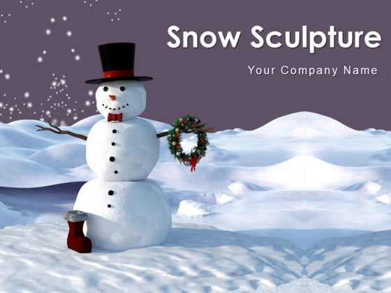 Snow Sculpture Children Building Christmas Decoration Ppt PowerPoint Presentation Complete Deck