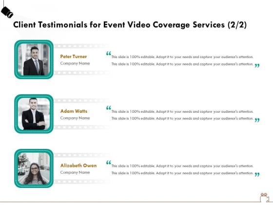 Social Gathering Movie Making Client Testimonials For Event Video Coverage Services Pictures PDF Social Gathering Movie Making Client Testimonials For Event Video Coverage Services Pictures PDF