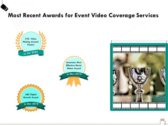 Social Gathering Movie Making Most Recent Awards For Event Video Coverage Services Brochure PDF Social Gathering Movie Making Most Recent Awards For Event Video Coverage Services Brochure PDF