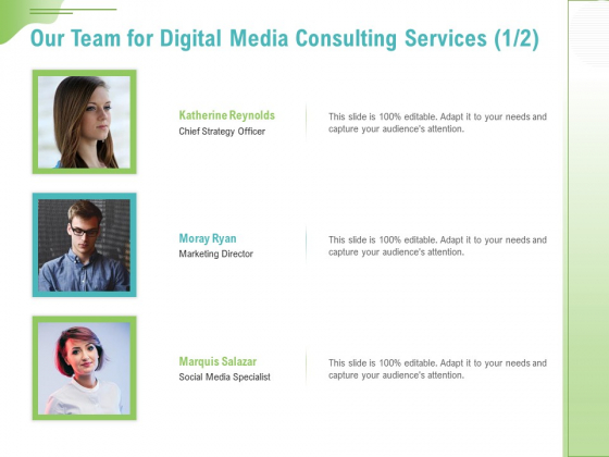 Social Media Consulting Our Team For Digital Media Consulting Services Marketing Themes PDF Social Media Consulting Our Team For Digital Media Consulting Services Marketing Themes PDF
