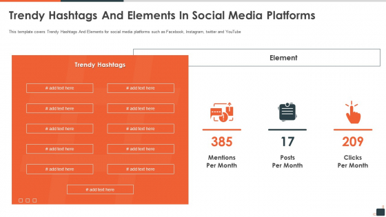 Social Media Investor Funding Pitch Deck Trendy Hashtags And Elements In Social Media Platforms Graphics PDF Social Media Investor Funding Pitch Deck Trendy Hashtags And Elements In Social Media Platforms Graphics PDF