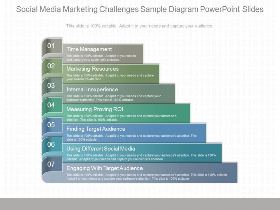 Social Media Marketing Challenges Sample Diagram Powerpoint Slides