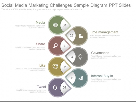 Social Media Marketing Challenges Sample Diagram Ppt Slides