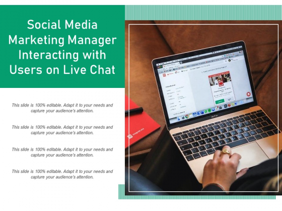 Social Media Marketing Manager Interacting With Users On Live Chat Ppt PowerPoint Presentation Infographics Graphic Tips PDF Social Media Marketing Manager Interacting With Users On Live Chat Ppt PowerPoint Presentation Infographics Graphic Tips PDF
