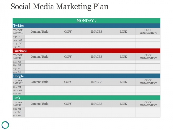 Social Media Marketing Plan Ppt PowerPoint Presentation Pictures