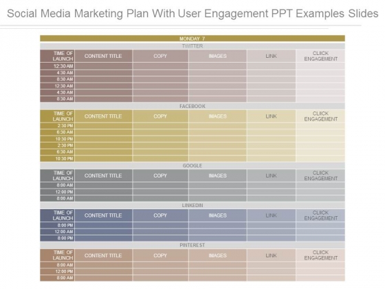 Social Media Marketing Plan With User Engagement Ppt Examples Slides Social Media Marketing Plan With User Engagement Ppt Examples Slides