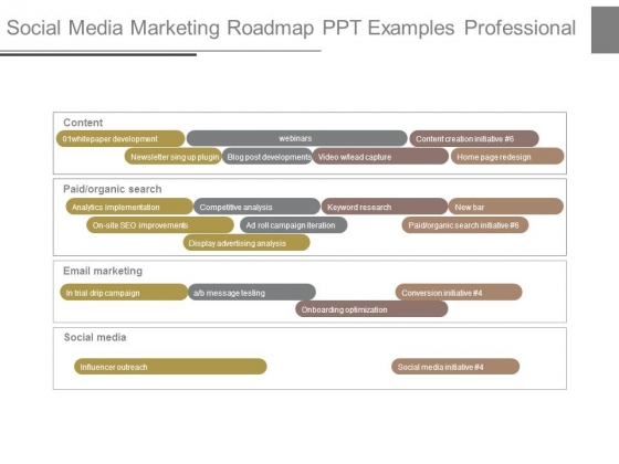 Social Media Marketing Roadmap Ppt Examples Professional