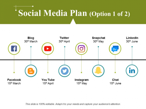 Social Media Plan Template 1 Ppt PowerPoint Presentation Ideas Graphics Pictures