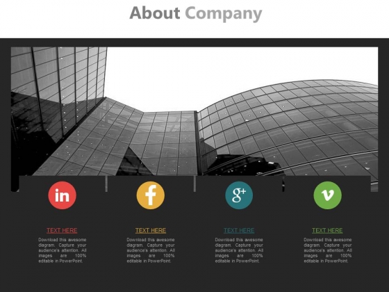 Social Media Profiles Of Company Powerpoint Slides Social Media Profiles Of Company Powerpoint Slides