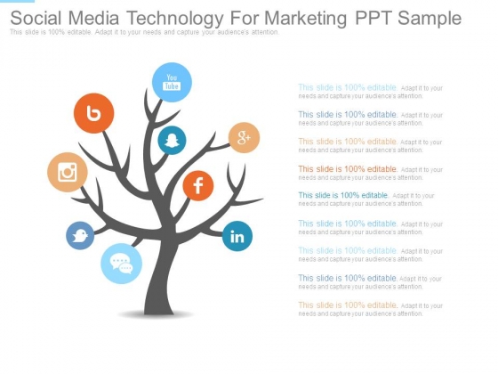 Social Media Technology For Marketing Ppt Sample
